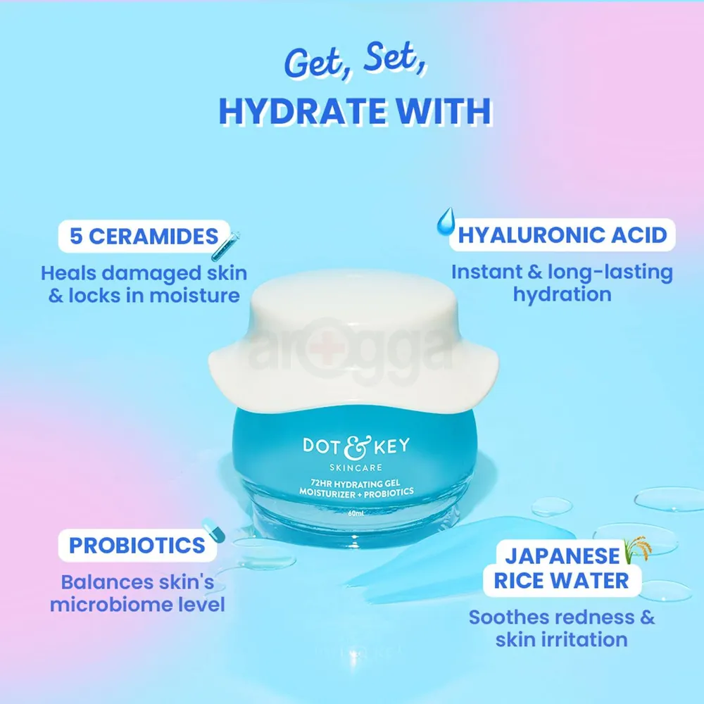 Picture of Dot and Key 72hr Hydrating Gel Moisturizer with Probiotics 60ml