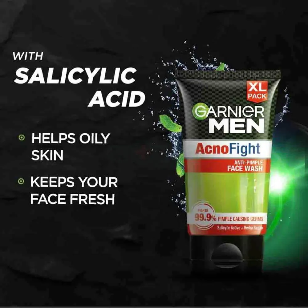 Picture of Garnier Men Acno Fight Anti Pimple Face Wash with Salicylic Active & Herba Repair 100gm