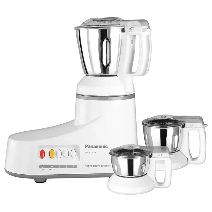 Panasonic 1000W 3 Jars Mixer Grinder (MX-AC310) White