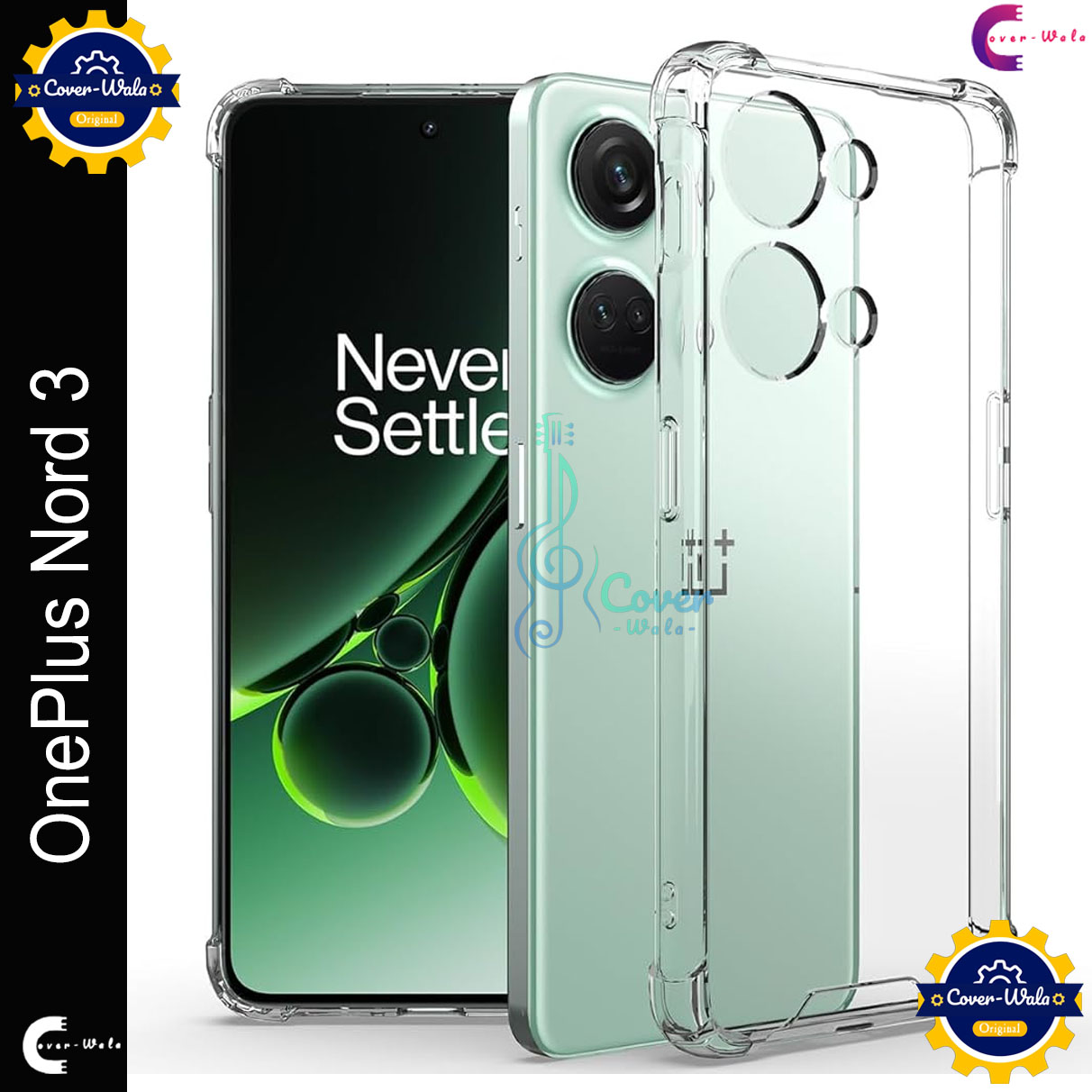 Picture of Transparent back cover For OnePlus Nord 3 5G / 1+ Nord 3 5G / OnePlus Ace 2V 5G / 1+ Ace 2V 5G Luxury transparent Protect Back Cover Soft Case