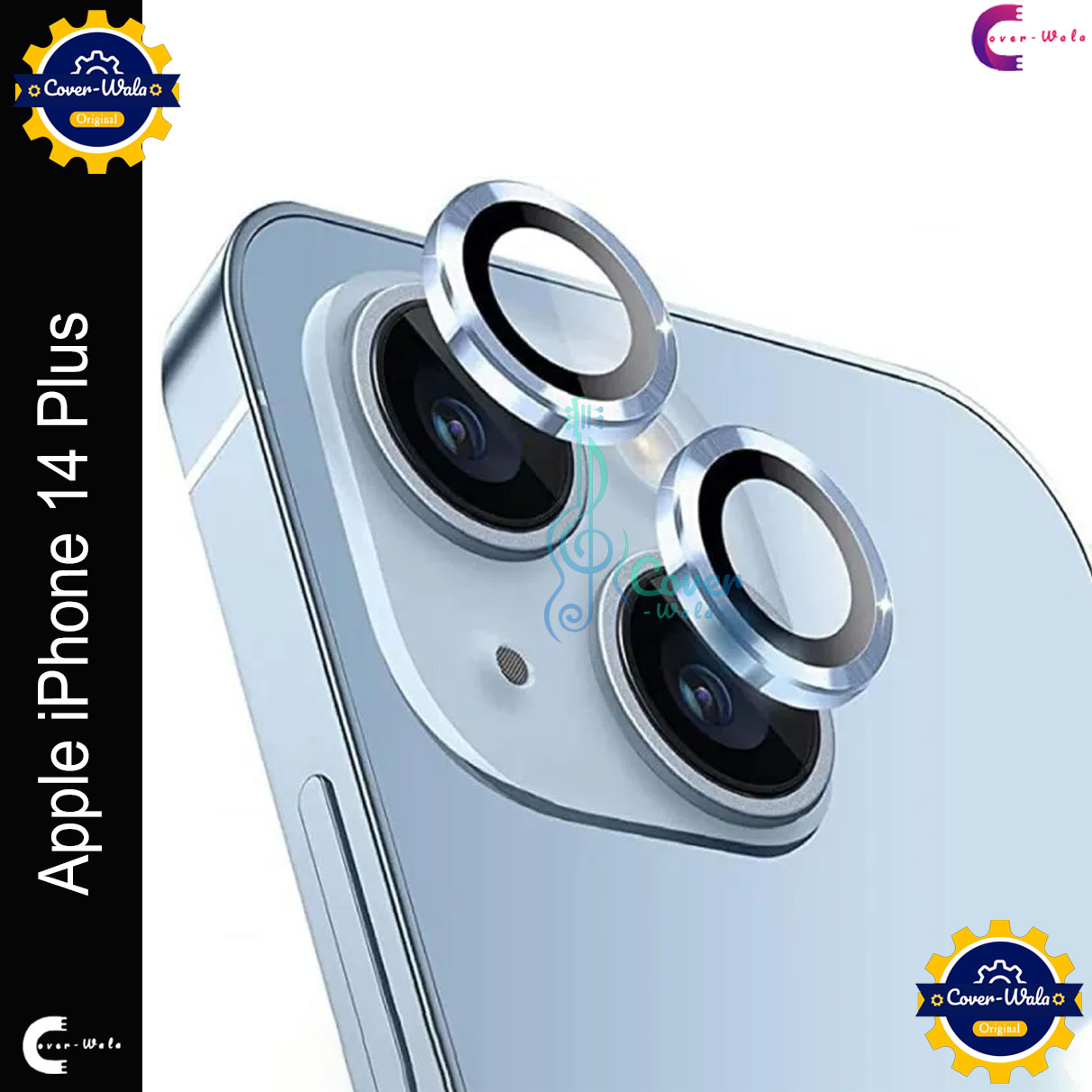 Picture of For Apple iPhone 14 Plus Camera Protector WSKEN Metal Ring Tempered Glass Camera Lens Protector