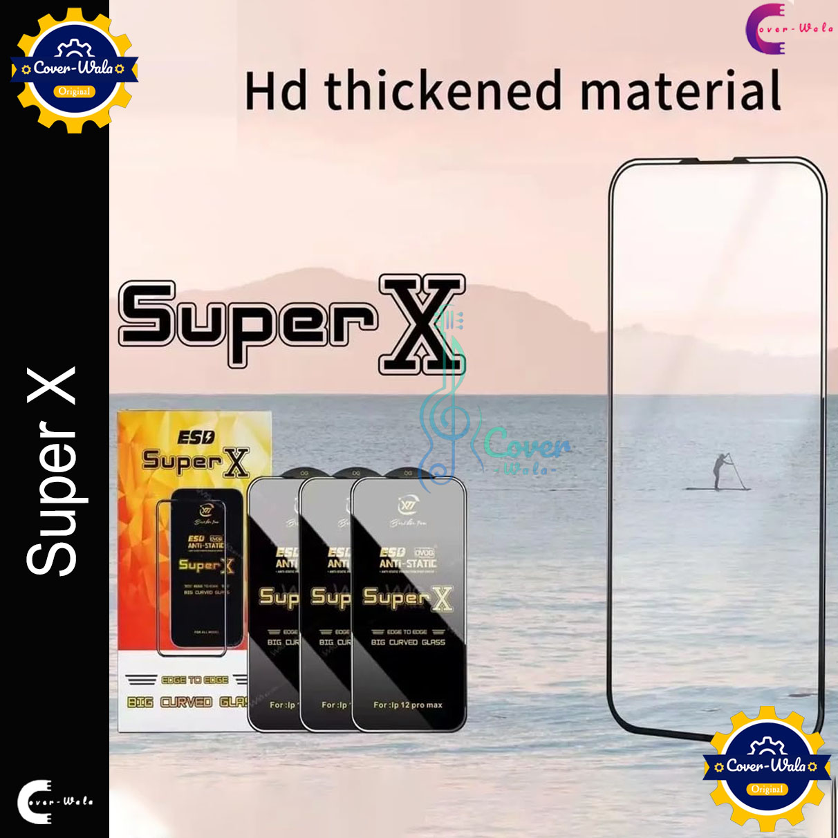 Picture of Tele Shield Premium Edge to Edge Super X Tempered Glass Screen Protector for Apple IPhone 11 - Pack of 1 (Black)