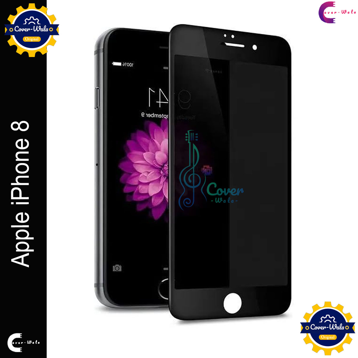 Picture of Privacy Tempered Glass for Apple iPhone 8 | Screen Protector Full HD Quality Tempered Glass Anti-Scratch Edge to Edge Coverage (Black)