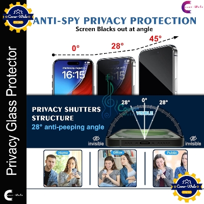 Picture of Privacy Tempered Glass for Apple iPhone 11 Pro | Screen Protector Full HD Quality Tempered Glass Anti-Scratch Edge to Edge Coverage (Black)