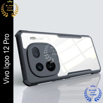 Picture of Xundd Back Cover for vivo iQOO 12 Pro 5G Transparent Hybrid Hard PC Back Bumper