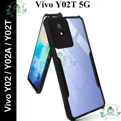 Picture of Xundd Back Cover for Vivo Y02 / Vivo Y02A / Vivo Y02T Transparent Hybrid Hard PC Back Bumper