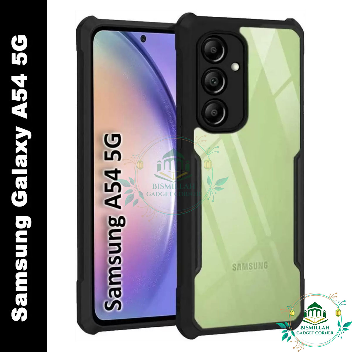Picture of Xundd Back Cover for Samsung Galaxy A54 5G Transparent Hybrid Hard PC Back Bumper
