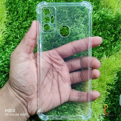 Picture of transparent back cover for itel vision 1 pro