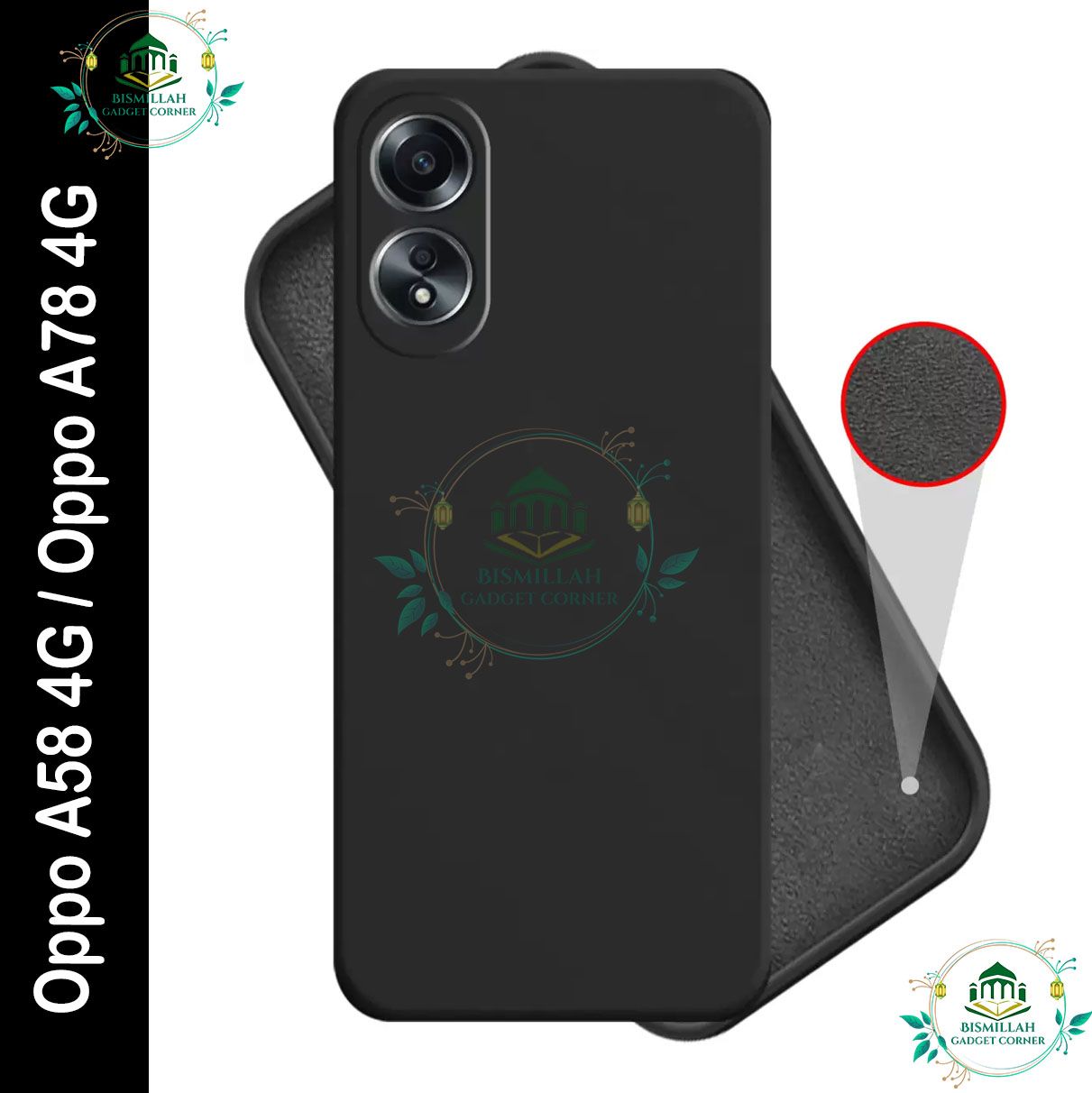 Picture of Premium Liquid Silicone Phone case for Oppo A58 4G / Oppo A78 4G Liquid Silicon Mobile Back Case Soft Silicone Phone Cover