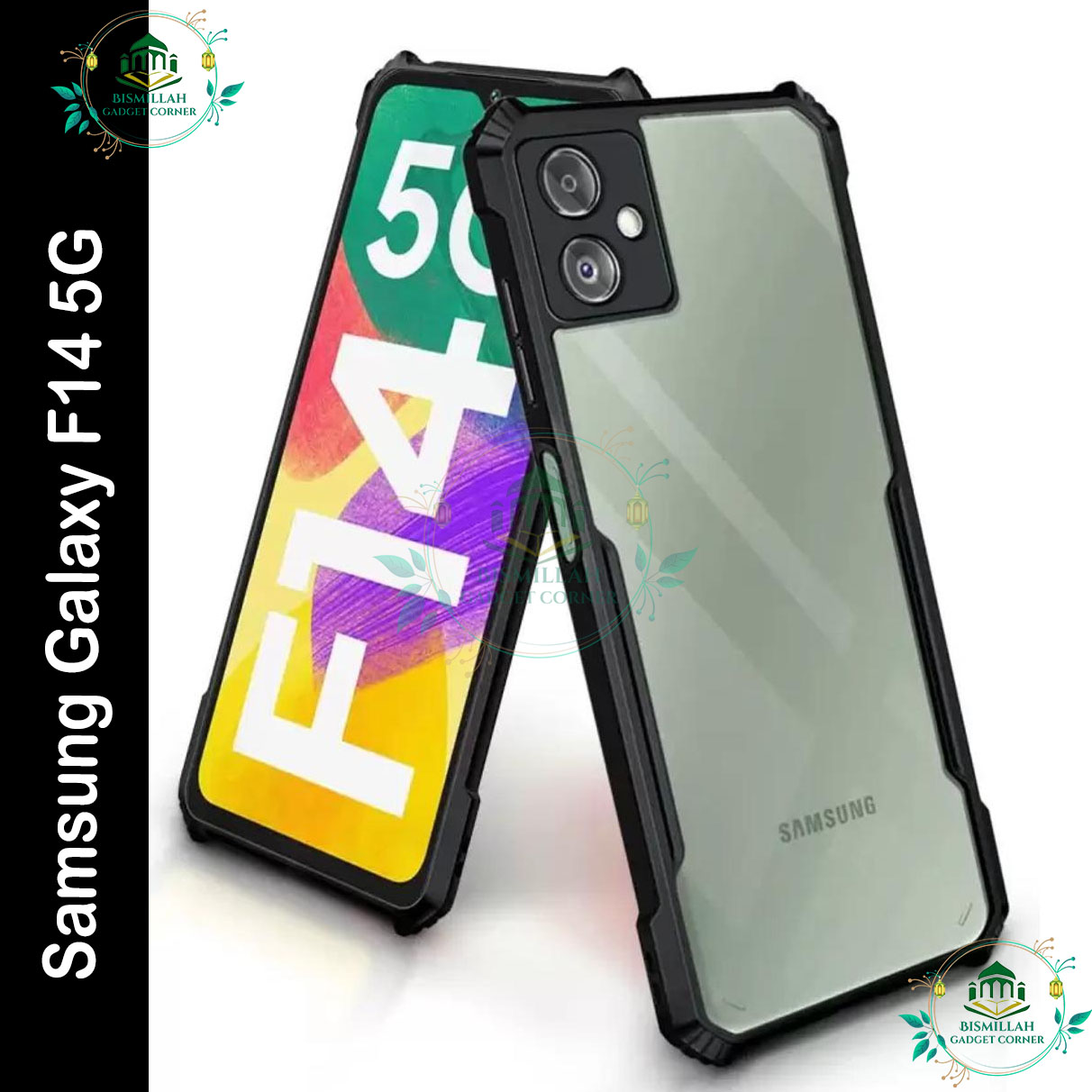 Picture of Xundd Back Cover for Samsung Galaxy F14 5G Transparent Hybrid Hard PC Back Bumper