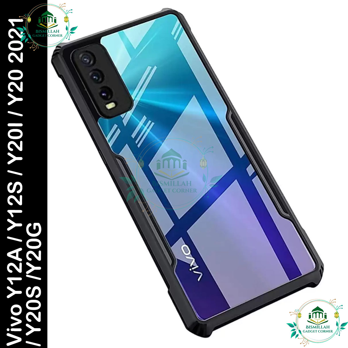 Picture of Xundd Back Cover for Vivo Y12A / Vivo Y12S / Vivo Y20i / Vivo Y20 2021 / Vivo Y20S / Vivo Y20G Transparent Hybrid Hard PC Back Bumper