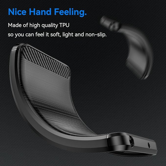 Picture of Spigen cover For Motorola Edge Plus / Motorola Edge+ Carbon Fiber Back cover Soft Slim Fashion Non-Slip Protective Carbon Fiber Phone Case