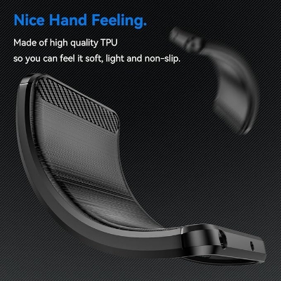 Picture of Spigen cover For Motorola Edge Plus / Motorola Edge+ Carbon Fiber Back cover Soft Slim Fashion Non-Slip Protective Carbon Fiber Phone Case