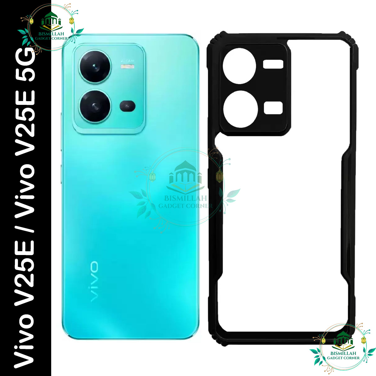 Picture of Xundd Back Cover for Vivo V25E / Vivo V25E 5G Transparent Hybrid Hard PC Back Bumper