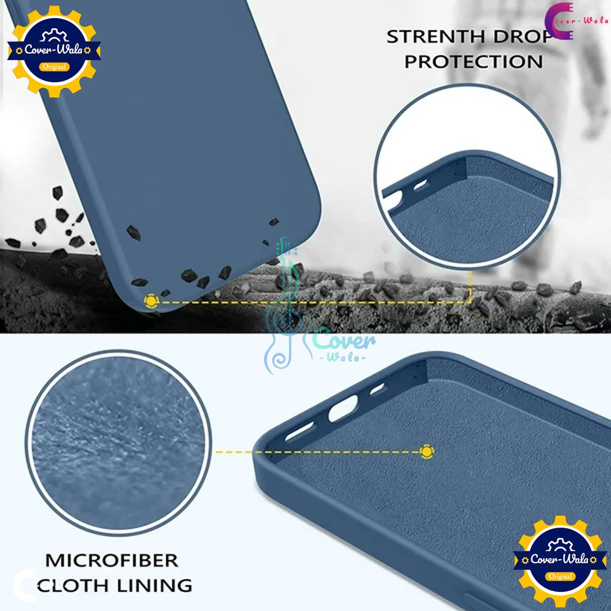 Picture of Premium Liquid Silicone Phone case for Xiaomi Redmi 8A Liquid Silicon Mobile Back Case Soft Silicone Phone Cover