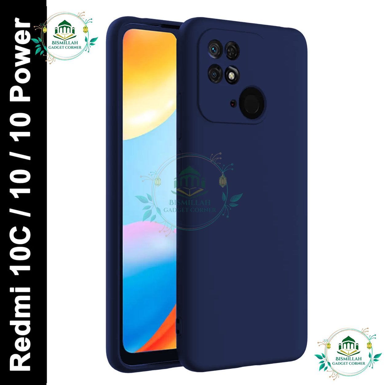 Picture of Premium Liquid Silicone Phone case for Xiaomi Redmi 10C, Xiaomi Redmi 10 Power Liquid Silicon Mobile Back Case Soft Silicone Phone Cover