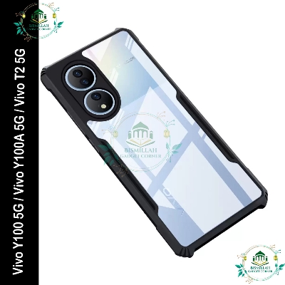 Picture of Xundd Back Cover for Vivo Y100 5G / Vivo Y100A 5G / Vivo T2 5G Transparent Hybrid Hard PC Back Bumper
