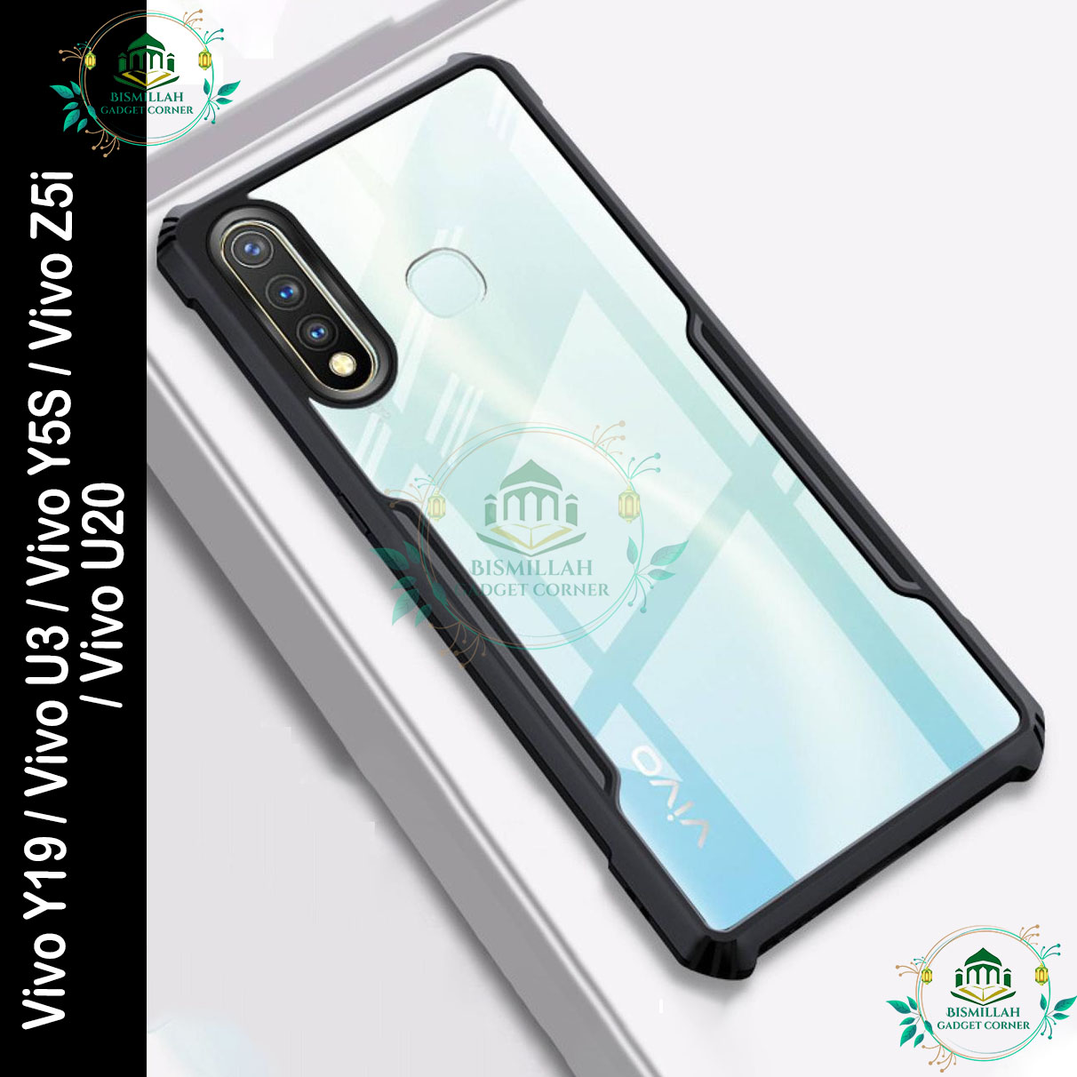 Picture of Xundd Back Cover for Vivo Y19 / Vivo U3 / Vivo Y5S / Vivo Z5i  / Vivo U20 Transparent Hybrid Hard PC Back Bumper