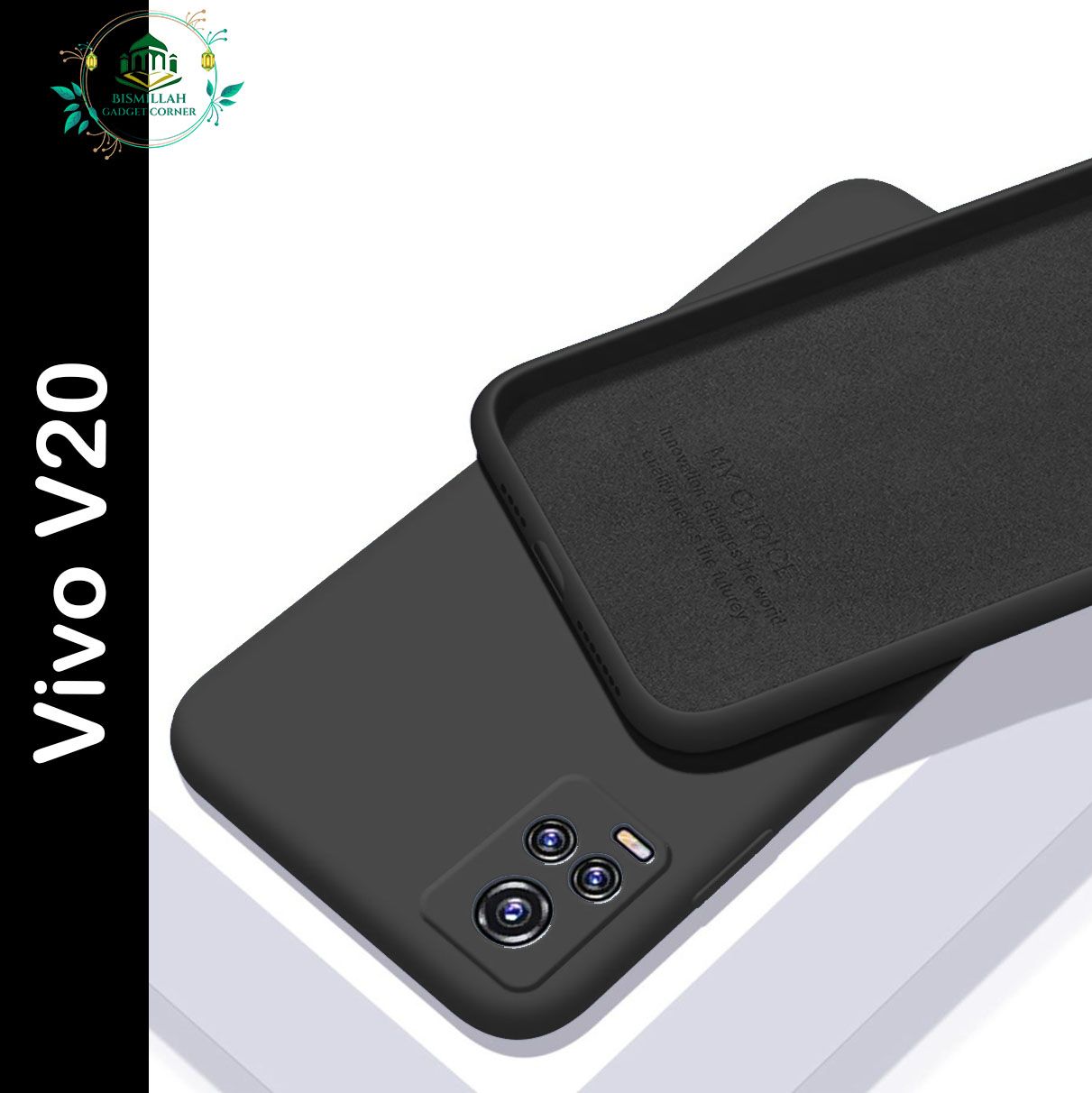 Picture of Premium Liquid Silicone Phone case for Vivo V20 Liquid Silicon Mobile Back Case Soft Silicone Phone Cover