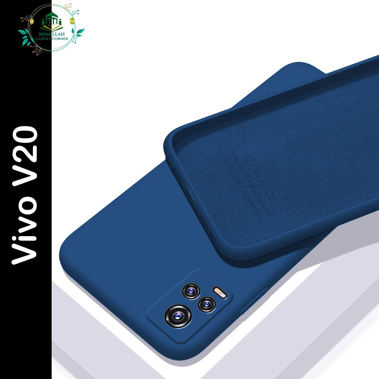 Picture of Premium Liquid Silicone Phone case for Vivo V20 Liquid Silicon Mobile Back Case Soft Silicone Phone Cover