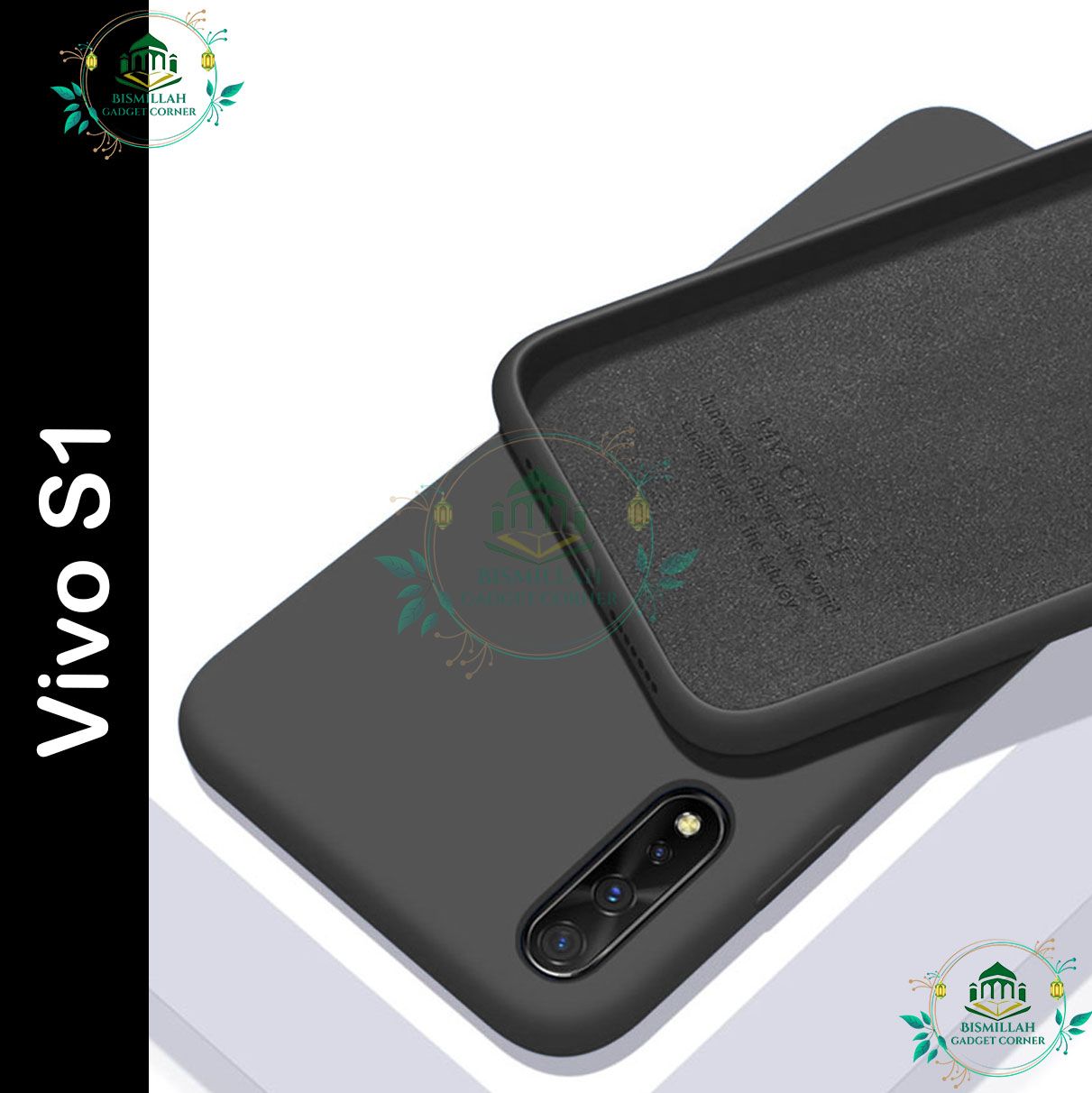 Picture of Premium Liquid Silicone Phone case for Vivo S1 Liquid Silicon Mobile Back Case Soft Silicone Phone Cover