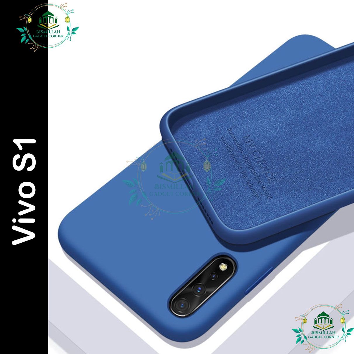 Picture of Premium Liquid Silicone Phone case for Vivo S1 Liquid Silicon Mobile Back Case Soft Silicone Phone Cover