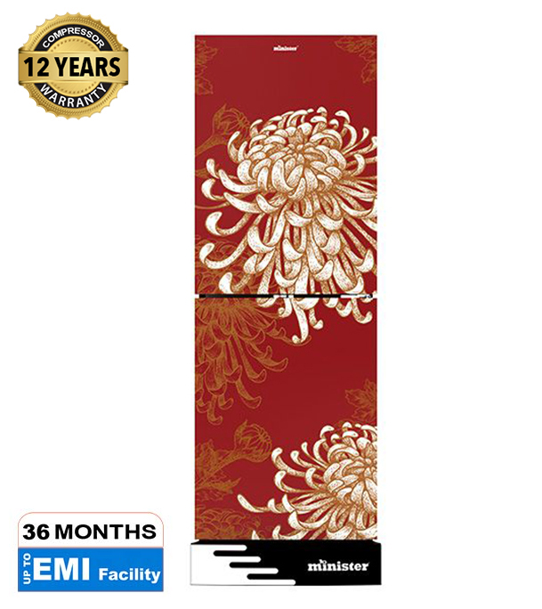 Picture of Minister M-254 Liter Edge Less Frost Type Top Mount Refrigerator Red Spider