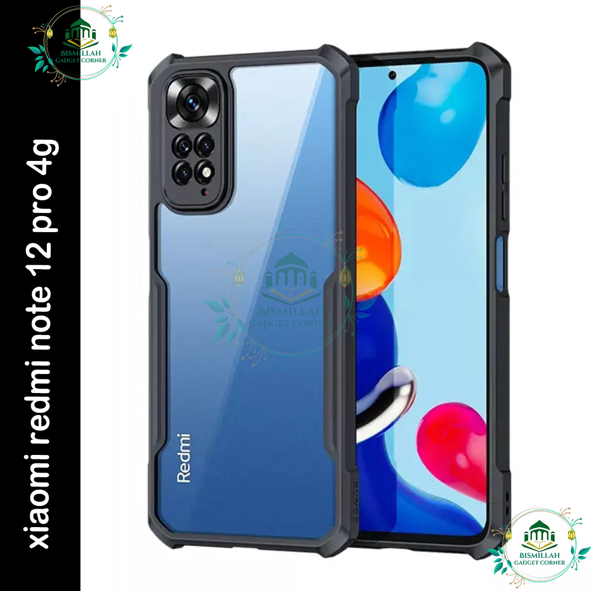 Picture of Xundd Back Cover for Xiaomi Redmi Note 12 pro 4g Transparent Hybrid Hard PC Back Bumper
