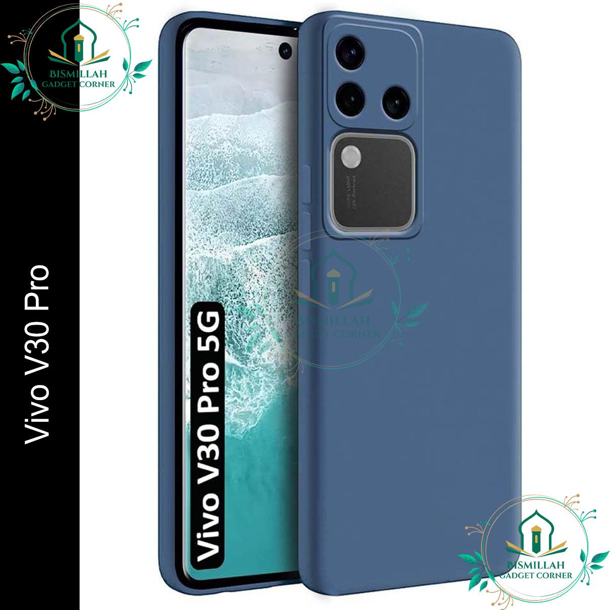 Picture of Premium Liquid Silicone Phone case for vivo V30 Pro Liquid Silicon Mobile Back Case Soft Silicone Phone Cover