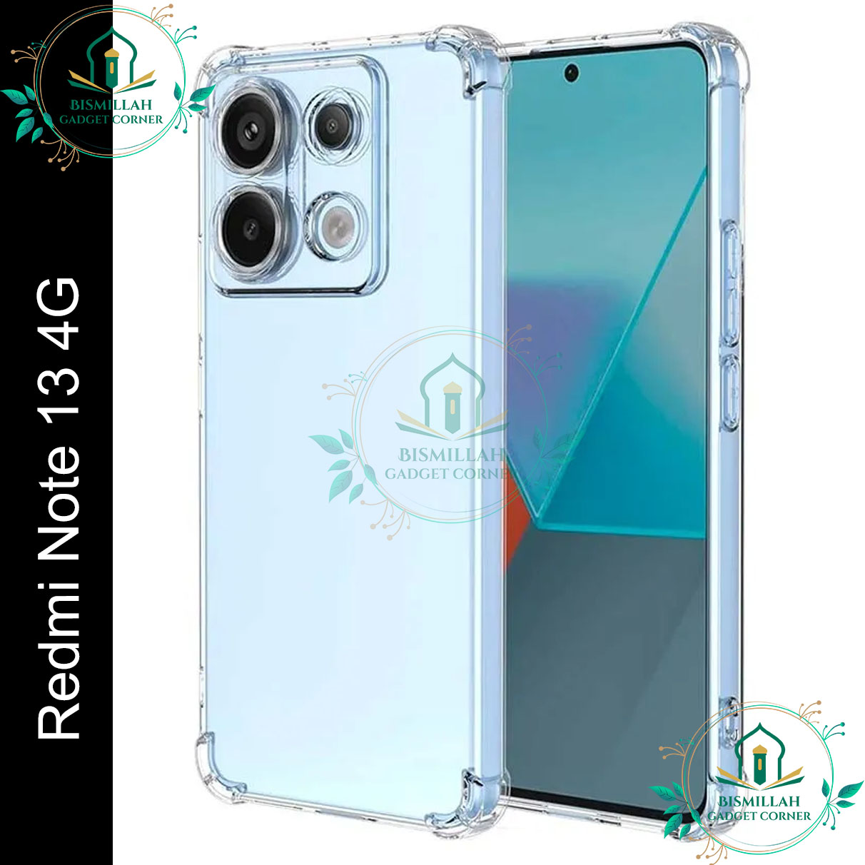 Picture of Transparent back cover For Xiaomi Redmi Note 13 4G Luxury transparent Protect Back Cover Soft Case
