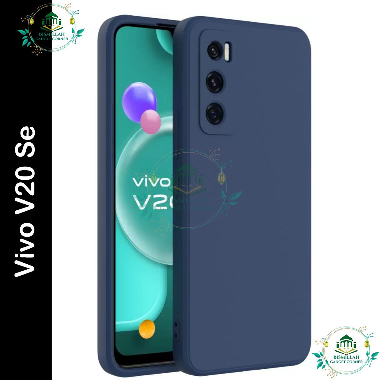 Picture of Premium Liquid Silicone Phone case for Vivo V20 se ( v20se ) Liquid Silicon Mobile Back Case Soft Silicone Phone Cover