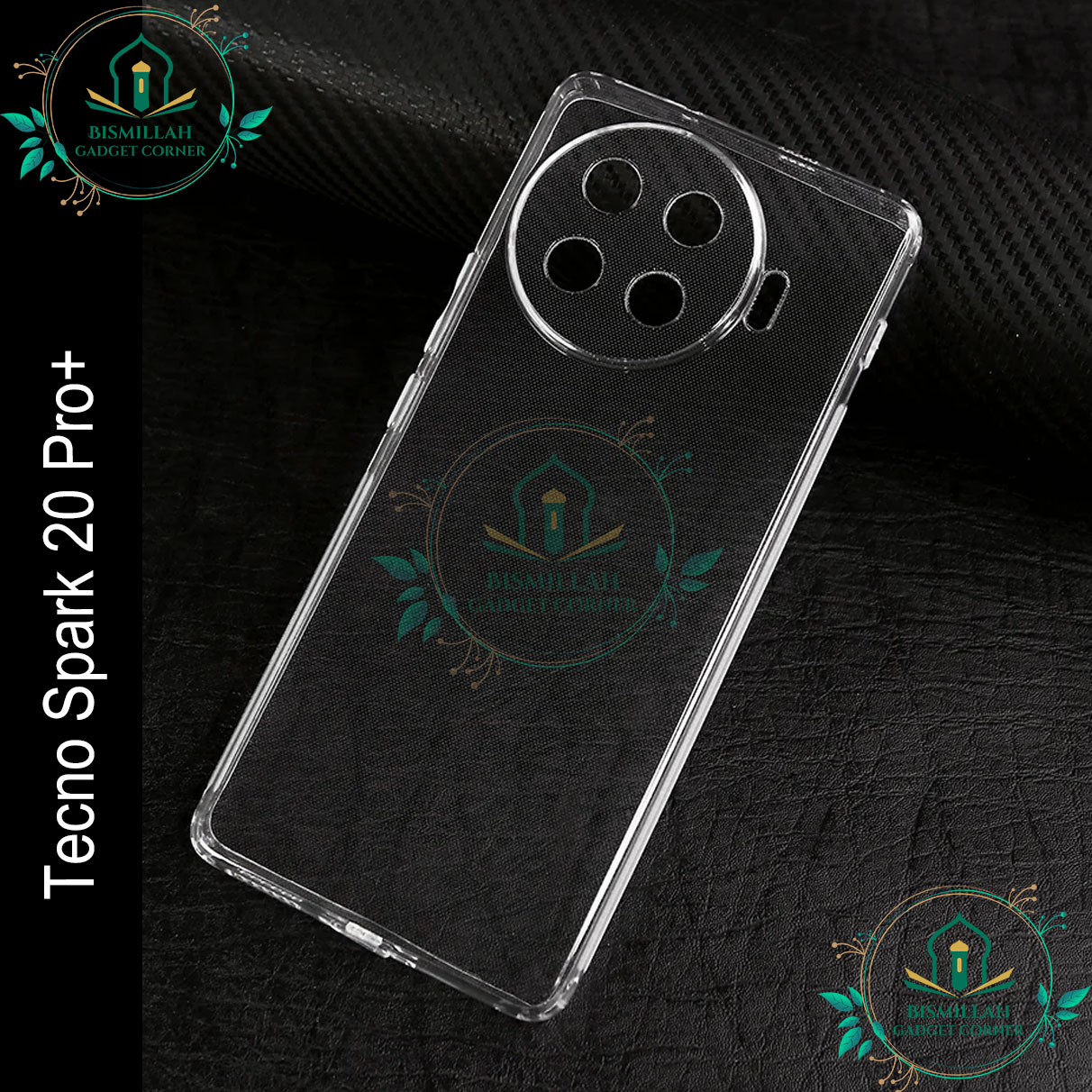 Picture of Transparent back cover For Tecno Spark 20 Pro+ / Tecno Spark 20 Pro plus Luxury transparent Protect Back Cover Soft Case