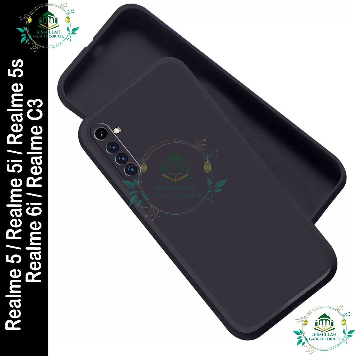 Picture of Premium Liquid Silicone Phone case for Realme 5 / Realme 5i / Realme 5s / Realme 6i / Realme C3 Liquid Silicon Mobile Back Case Soft Silicone Phone Cover