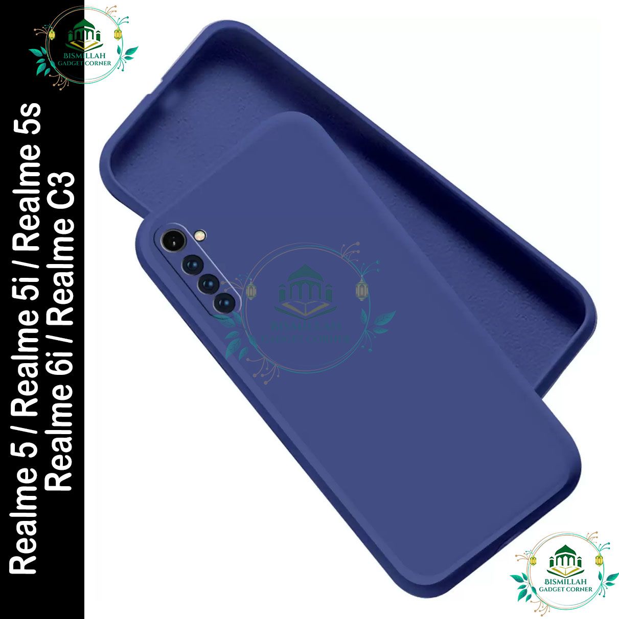 Picture of Premium Liquid Silicone Phone case for Realme 5 / Realme 5i / Realme 5s / Realme 6i / Realme C3 Liquid Silicon Mobile Back Case Soft Silicone Phone Cover