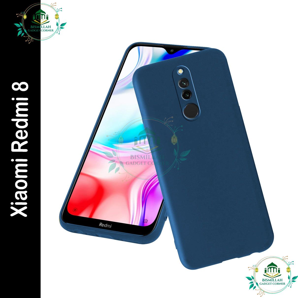 Picture of Premium Liquid Silicone Phone case for Xiaomi Redmi 8 Liquid Silicon Mobile Back Case Soft Silicone Phone Cover