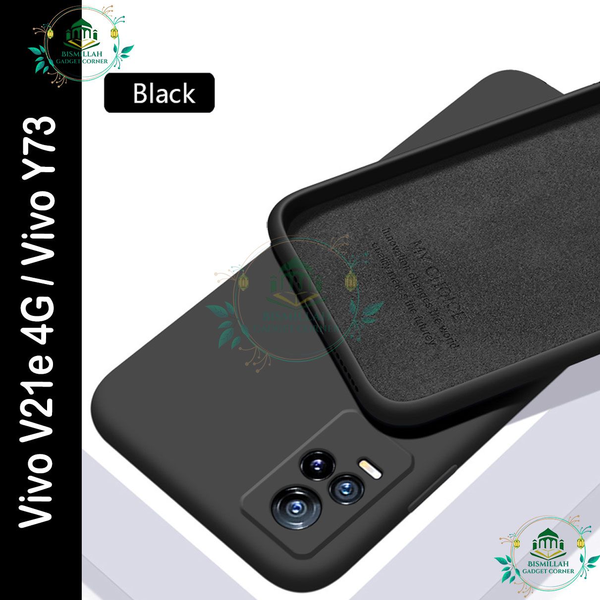 Picture of Premium Liquid Silicone Phone case for Vivo V21e 4G / Vivo Y73 Liquid Silicon Mobile Back Case Soft Silicone Phone Cover