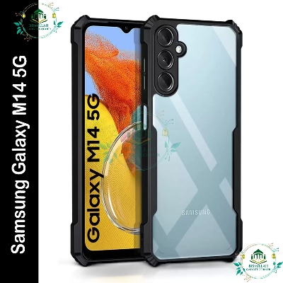 Picture of Xundd Back Cover for Samsung Galaxy M14 5G Transparent Hybrid Hard PC Back Bumper