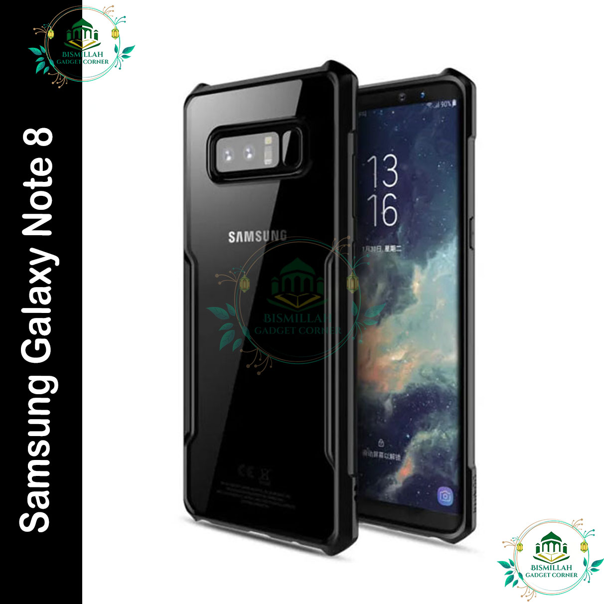 Picture of Xundd Back Cover for Samsung Galaxy note 8 Transparent Hybrid Hard PC Back Bumper