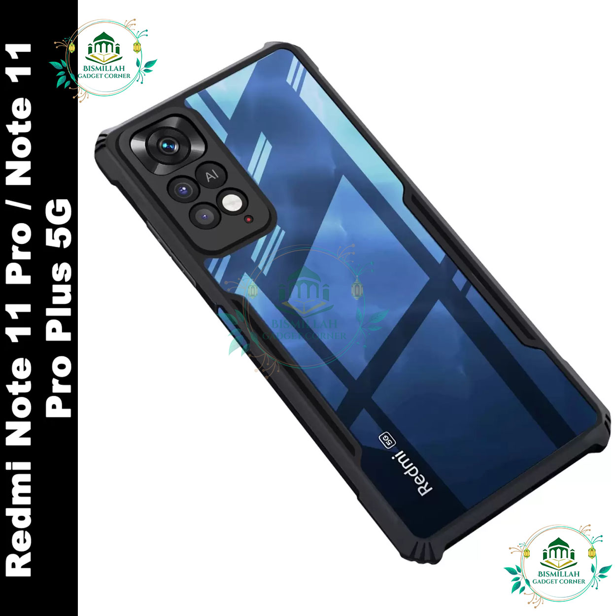 Picture of Xundd Back Cover for Xiaomi Redmi Note 11 pro / Xiaomi Redmi Note 11 pro plus 5G Transparent Hybrid Hard PC Back Bumper