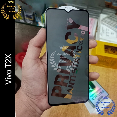 Picture of Privacy glass For Vivo T2X Tempered Gorilla Glass Privacy Screen Protector