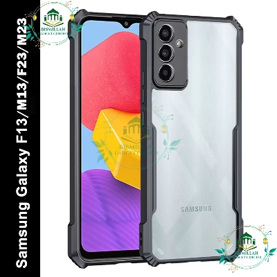 Picture of Xundd Back Cover for Samsung Galaxy F23 / Samsung Galaxy M23 / Samsung Galaxy F13 / Samsung Galaxy M13 4G Transparent Hybrid Hard PC Back Bumper