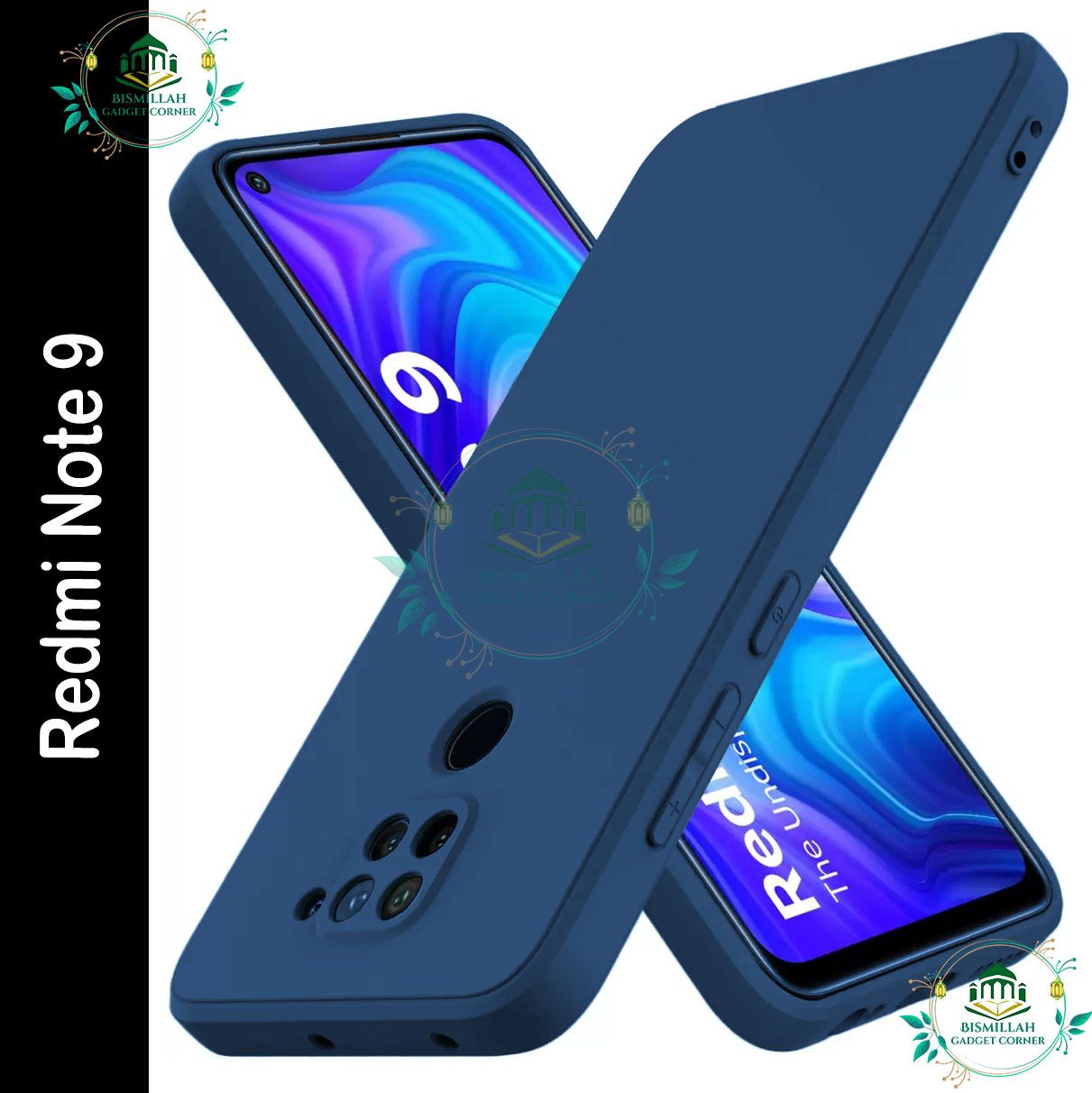 Picture of Premium Liquid Silicone Phone case for Xiaomi Redmi Note 9 Liquid Silicon Mobile Back Case Soft Silicone Phone Cover