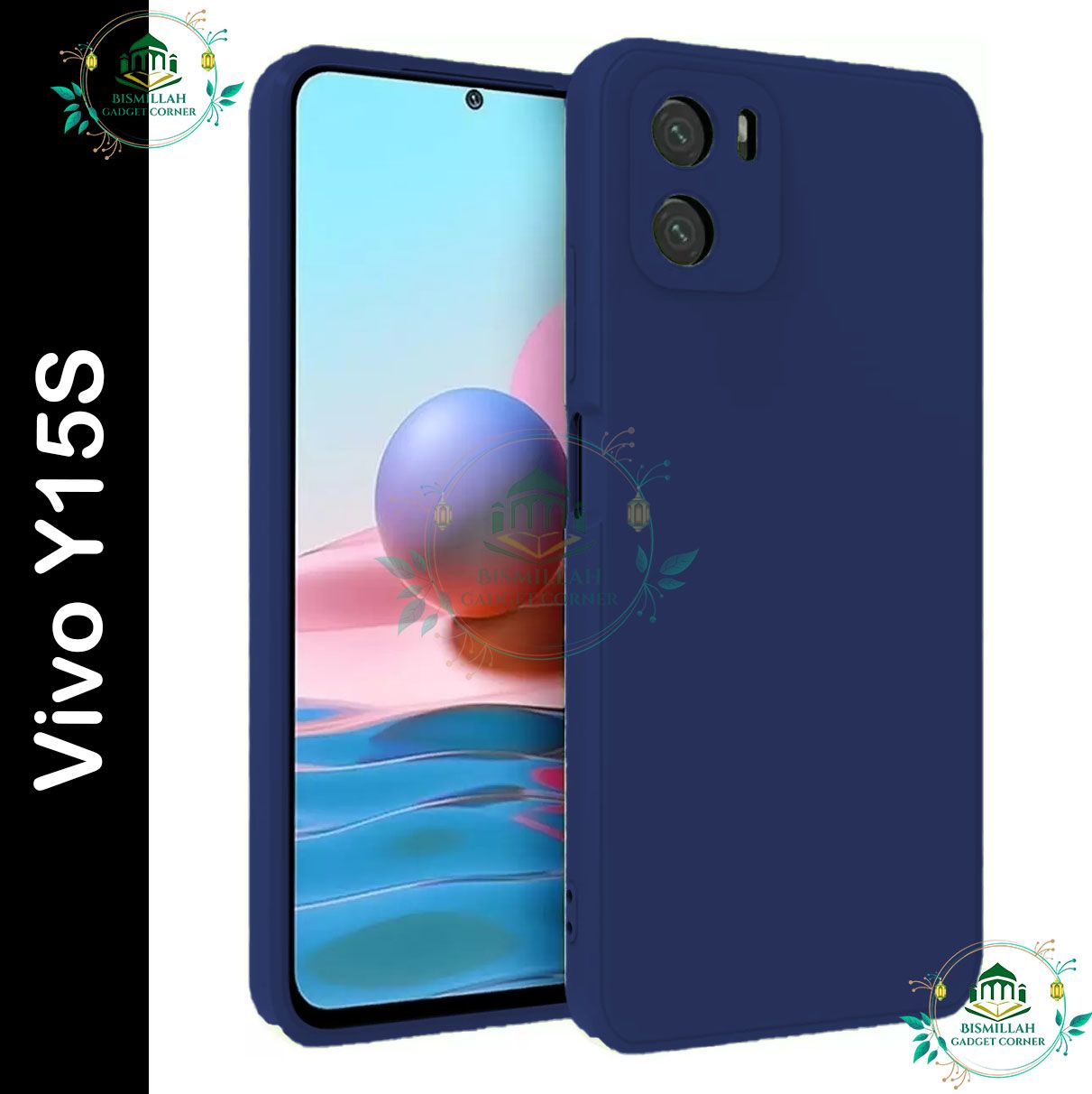 Picture of Premium Liquid Silicone Phone case for Vivo Y15S Liquid Silicon Mobile Back Case Soft Silicone Phone Cover