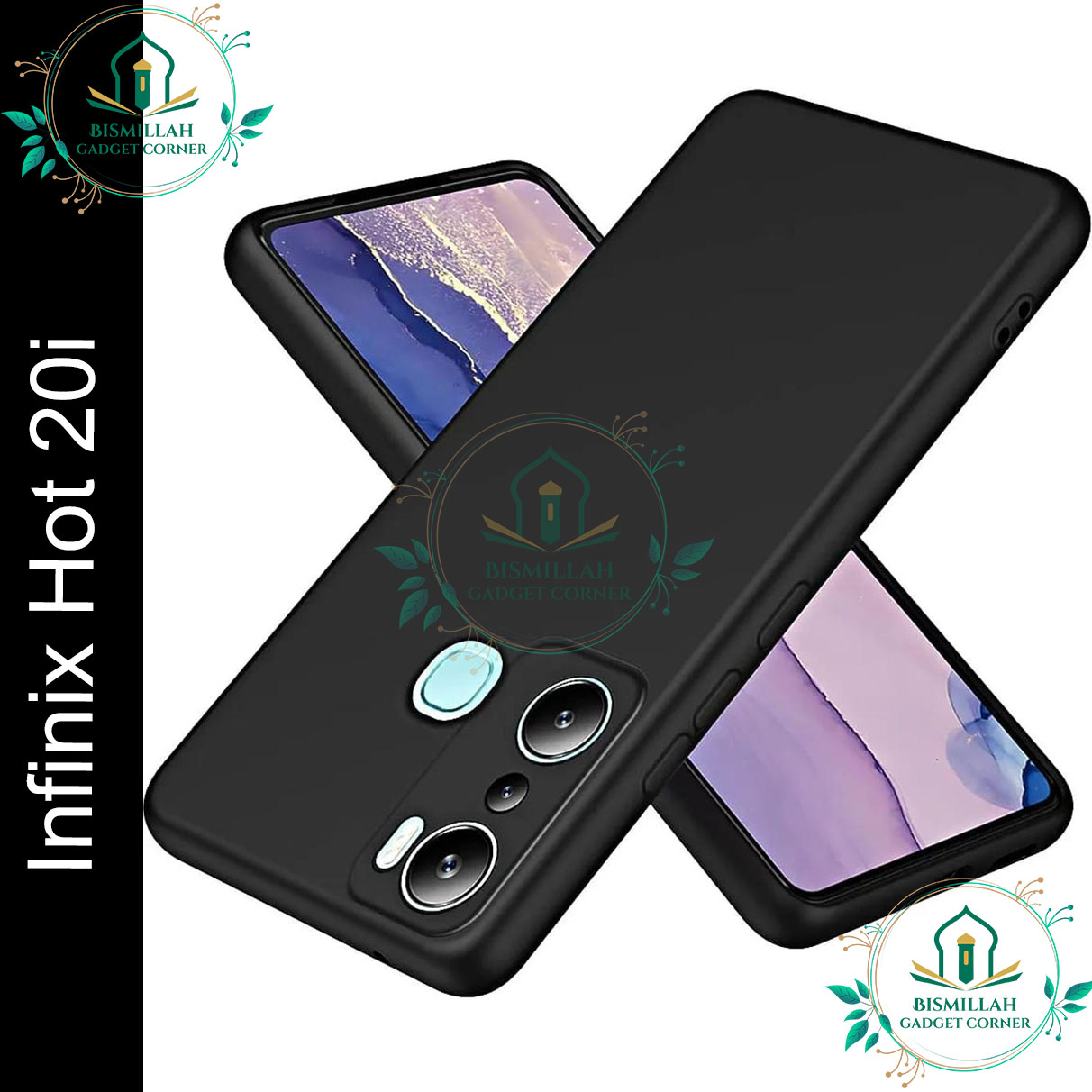 Picture of Premium Liquid Silicone Phone case for Infinix Hot 20i Liquid Silicon Mobile Back Case Soft Silicone Phone Cover