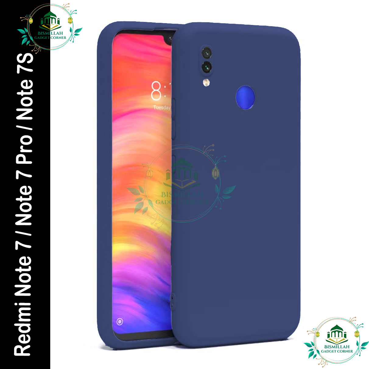 Picture of Premium Liquid Silicone Phone case for Xiaomi Redmi Note 7 / Redmi Note 7 Pro / Redmi Note 7S Liquid Silicon Mobile Back Case Soft Silicone Phone Cover