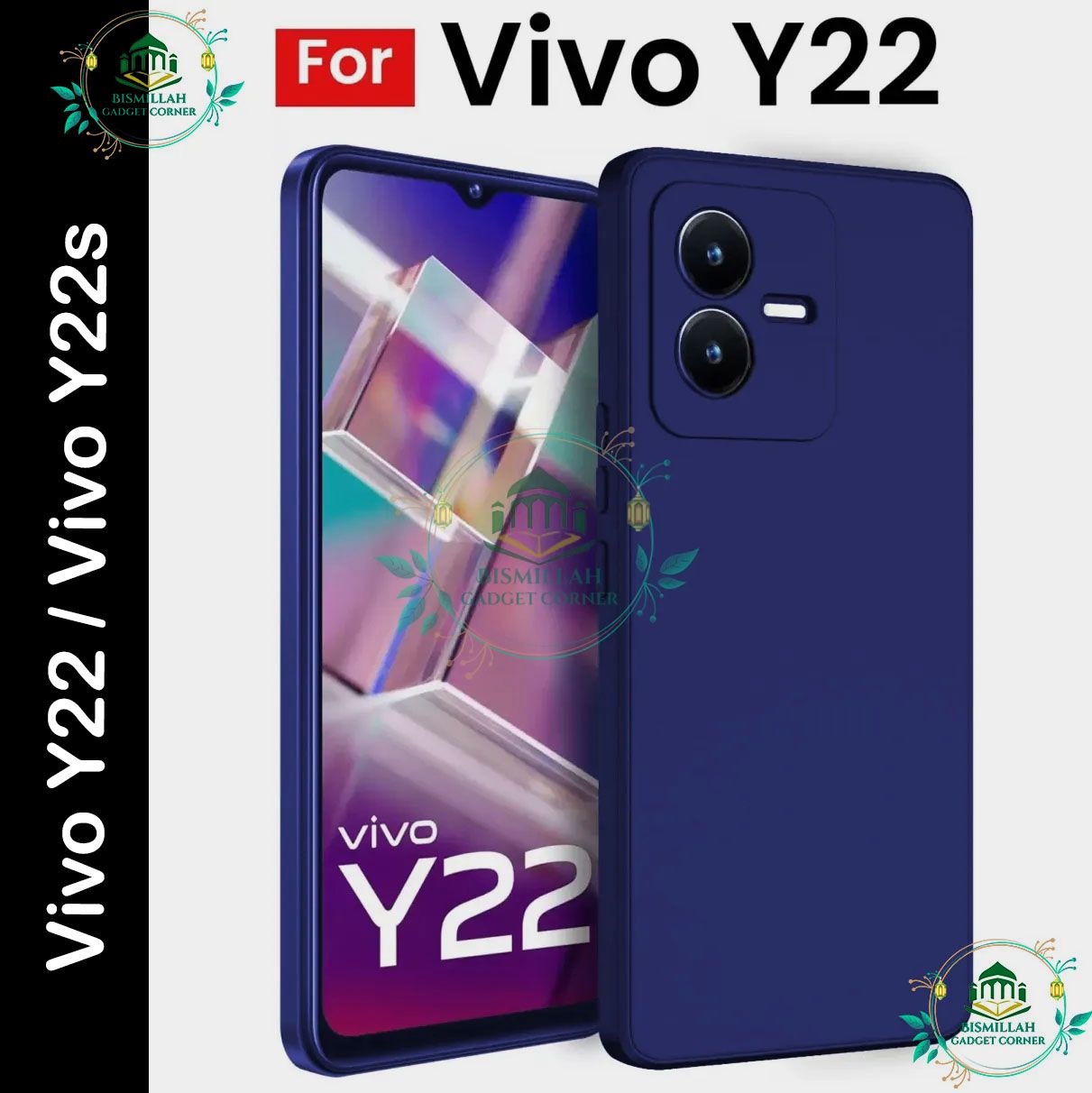 Picture of Premium Liquid Silicone Phone case for Vivo Y22 / Vivo Y22s  Liquid Silicon Mobile Back Case Soft Silicone Phone Cover