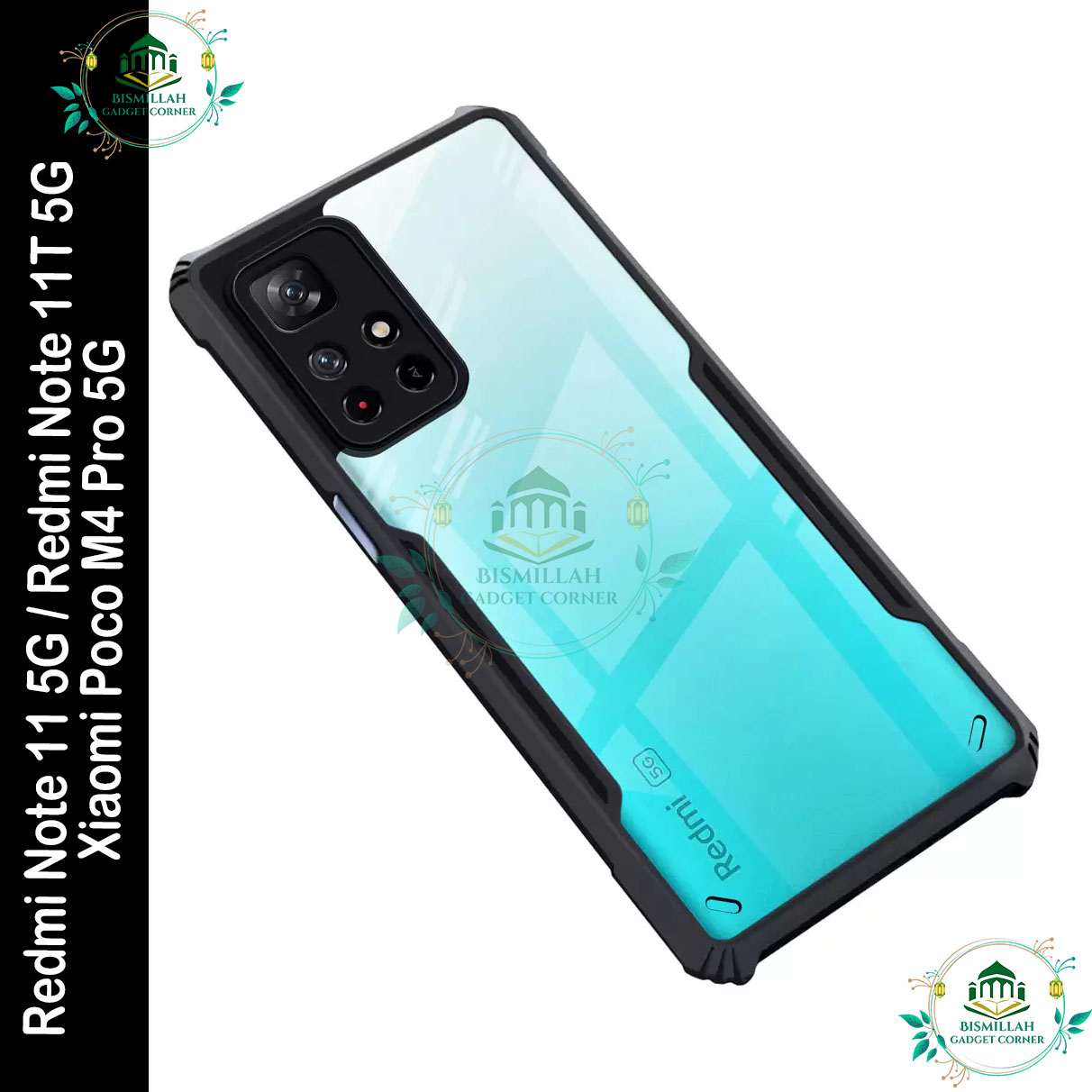 Picture of Xundd Back Cover for Xiaomi Redmi Note 11 5G / Redmi Note 11T 5G / Poco M4 Pro 5G Transparent Hybrid Hard PC Back Bumper