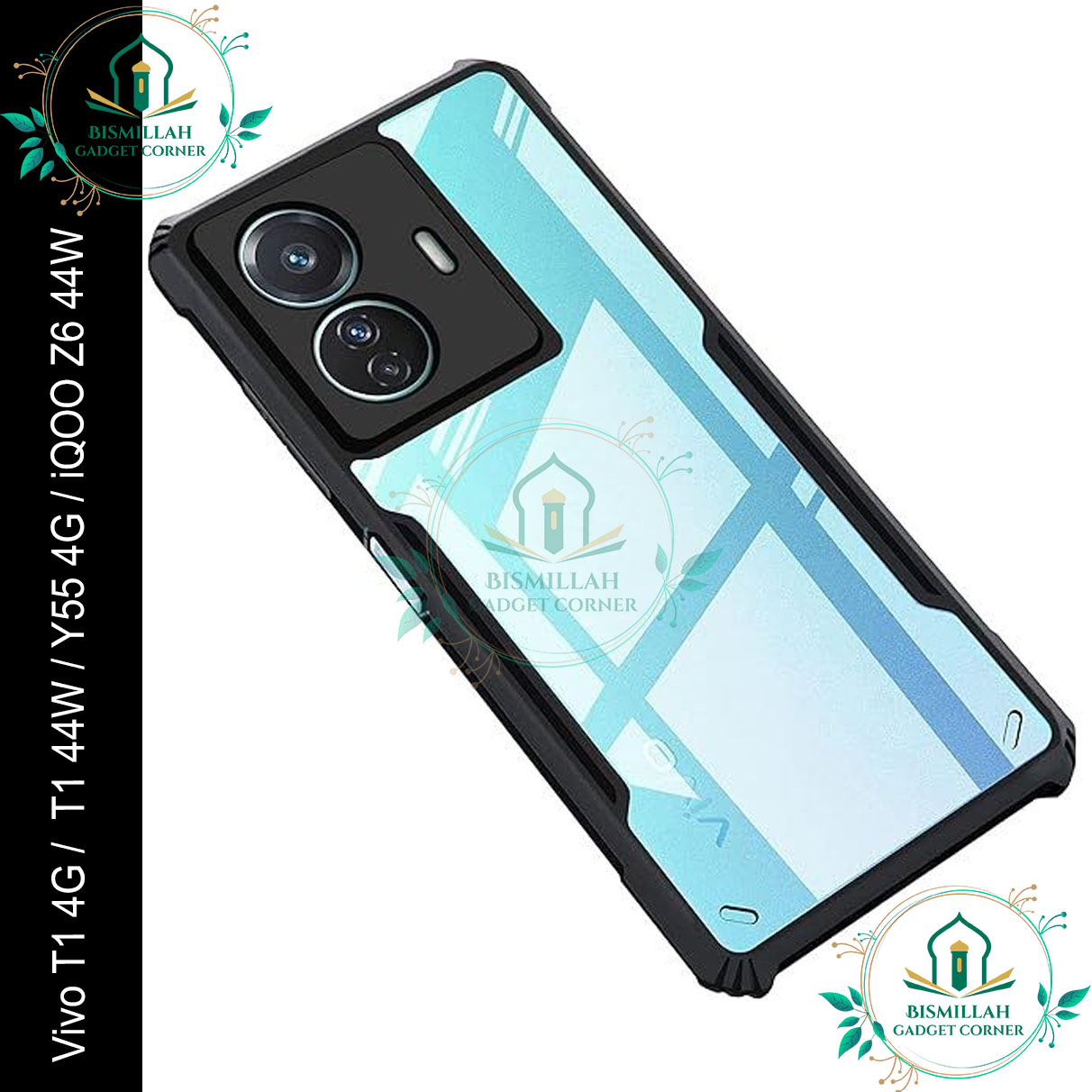 Picture of Xundd Back Cover for Vivo T1 4G / vivo T1 44W / Vivo Y55 4G / vivo iQOO Z6 44W Transparent Hybrid Hard PC Back Bumper