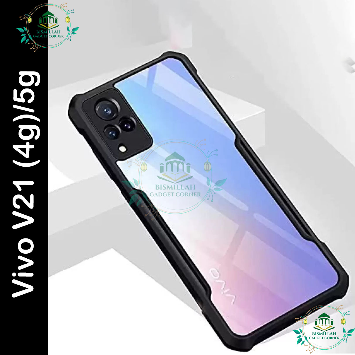 Picture of Xundd Back Cover for Vivo V21 (4g)/5g Transparent Hybrid Hard PC Back Bumper