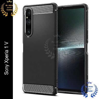 Picture of Spigen cover For Sony Xperia 1 V Carbon Fiber Back cover Soft Slim Fashion Non-Slip Protective Carbon Fiber Phone Case